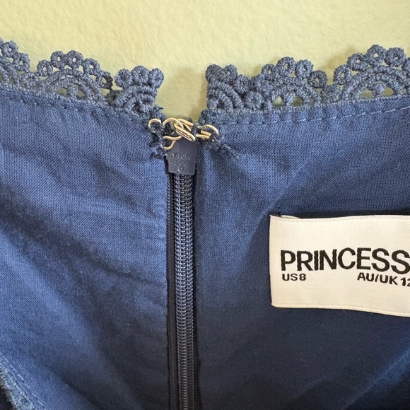 Princess Polly Dasha Mini Navy Dress 100% Cotton - Picture 5 of 9